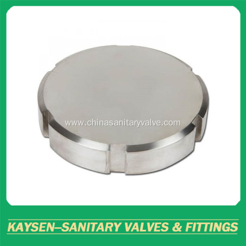 Sanitary solid blind nut end cap without chain